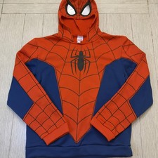 Marvel Hoodie Youth 18-20 Red Blue Pullover Fleece Spider-Man Costume Mask
