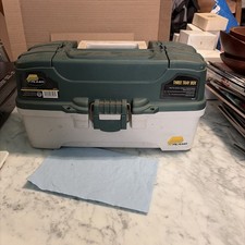 Plano 3-Tray Tackle Box with Dual Top Access 6203 Dark Green Metallic/Off White