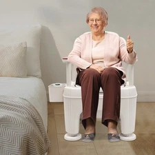 Adult SeniorToilet Chair Portable Mobile Toilet ChairHeight Adjustable Bath Seat