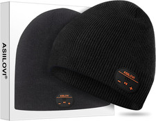 Bluetooth Beanie, Double-Layer Wool Lining Bluetooth Hat Beanie for Men/Women/Te