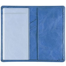 Checkbook Cover with Pen Holder for Women  Girls, RFID Blocking PU Royal Blue