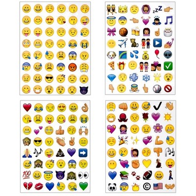 Emotion Sticker Set 12 Blätter Happy Face Aufkleber für Notebook Handy Geschenk