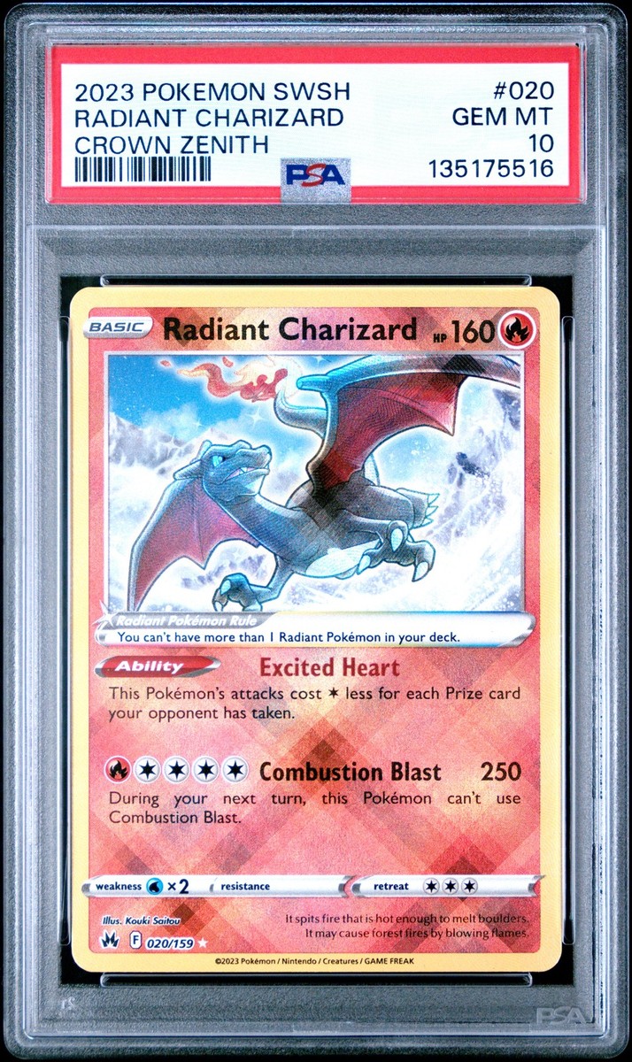 2023 POKEMON SWORD & SHIELD CROWN ZENITH #020 RADIANT CHARIZARD