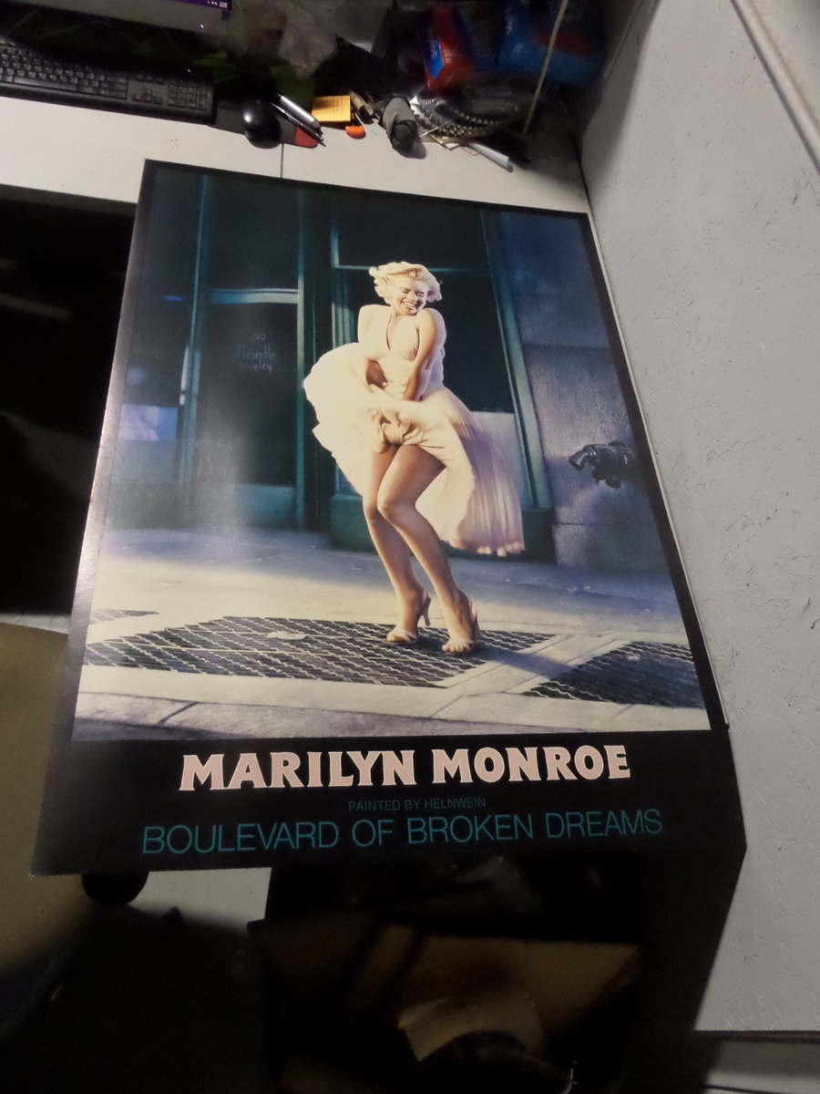 Vintage 33x46 Poster Print Helnwein Marilyn Monroe Boulevard Of