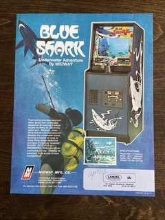 Midway Blue Shark Arcade FLYER Original Ad Promo 1979 Poster Not PCB