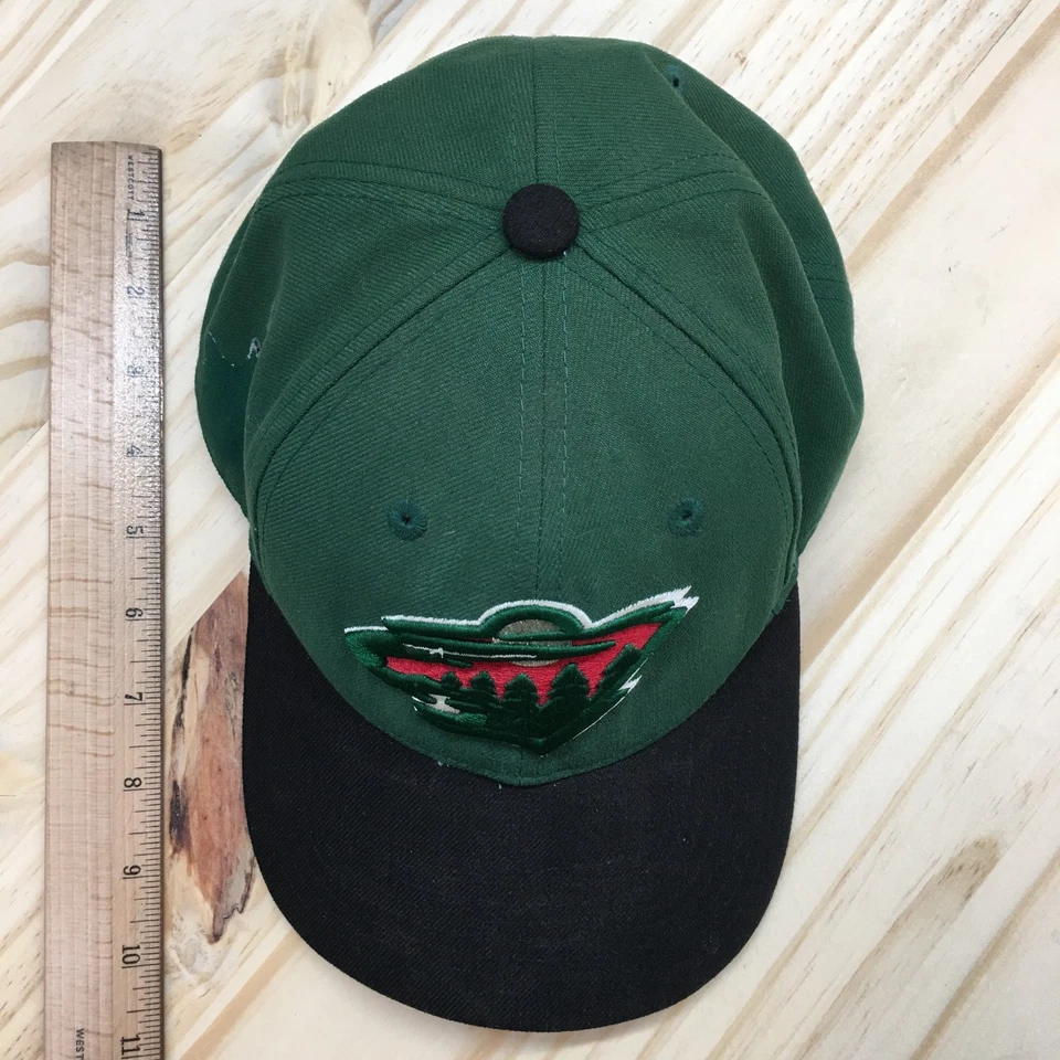 Gorra de béisbol Minnesota Wild Reebok NHL para hombre verde OS ala curva logotipo bordado Foto 4 de 4