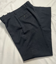 VTG Lauren Ralph Lauren Dress Pants Mens 32x32 Charcoal Flat Front NWT Office