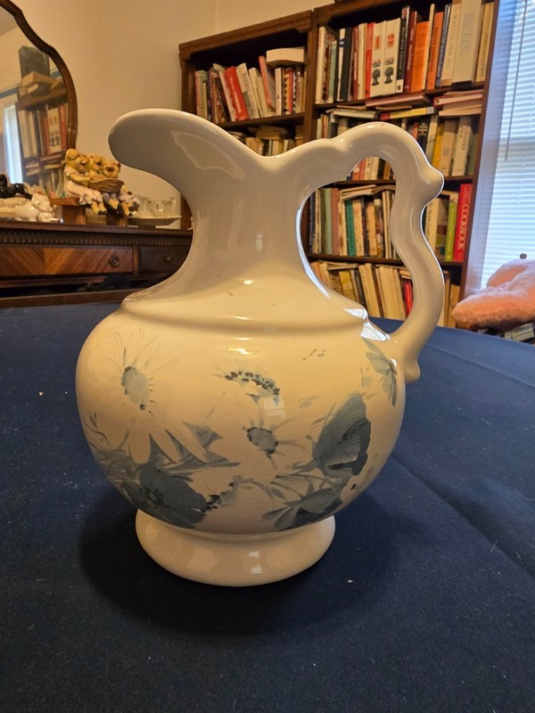 7-Inch Ceramic White Pitcher