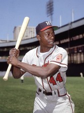 Hank Aaron Milwaukee Braves Baseball Legend Batting Stance Photo Reprint