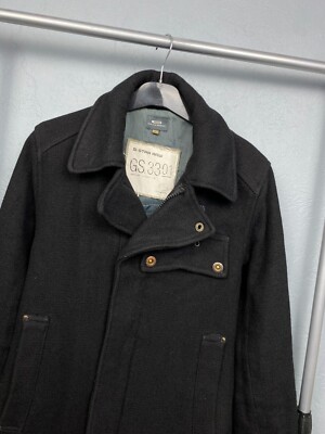 G Star Raw Vintage Wool Ward P Coat Jacket Size L | eBay