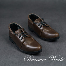 1/4 1/3 BJD Classical Pointed-toe Leather Shoes Doll Suit Shoes Retro Brown Boy