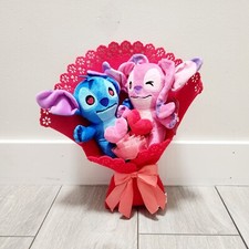 Stitch and Angel Valentine's Day Plush 14" Bouquet
