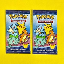 McDonalds Pokemon 25th Anniversary Cards Happy Meal Booster Packs Lot of 2x
