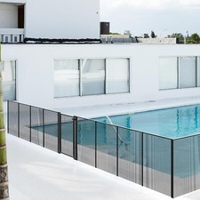 Cerca de piscina hágalo usted mismo Domi 4,5'x48' para piscinas subterráneas, piscina al aire libre, malla de piscina negra
