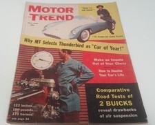 May 1958 MOTOR TREND USA Magazine THUNDERBIRD Buick DAF Abarth Fiat 