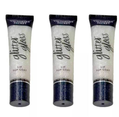 Victoria's Secret Glitter Gloss  Lip Gloss Top Coat 0 .46 oz Pack of 3