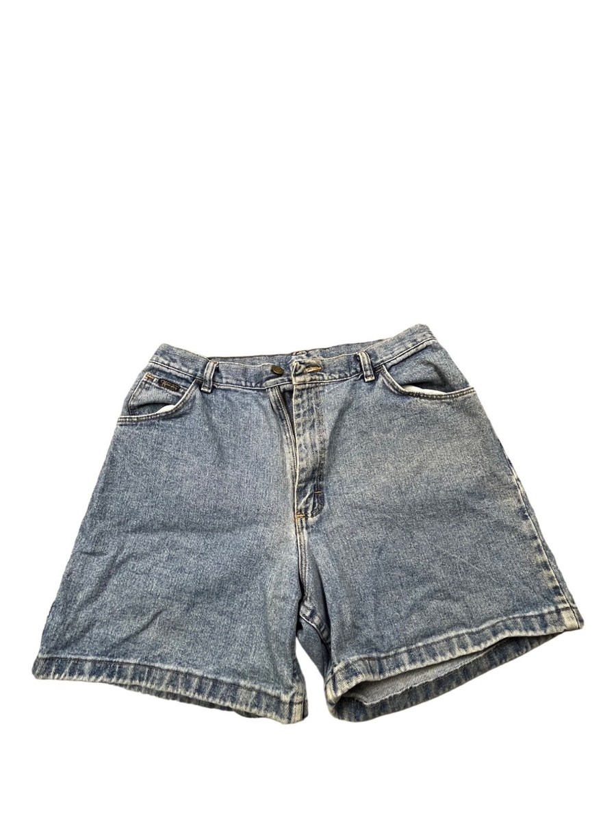 Wrangler Womens Size 14 Denim High-Waisted Shorts Medium Wash Mom Shorts  Summer