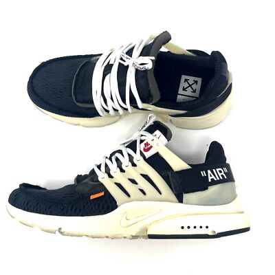 Nike Off-White x Air Presto Sneakers Men 11 Black Muslin Limited