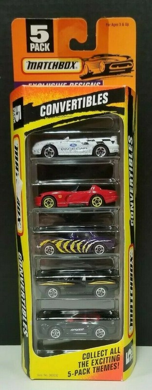 Matchbox 5 Gift Pack Convertibles 1996 SEALED