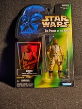 Star Wars Power Of The Force BOSSK 1996 Hasbro Green Card Hologram