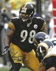 Signed 8x10 CASEY HAMPTON  Pittsburgh Steelers photo w/ Show Ticket