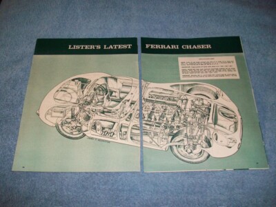1959 Lister Jaguar Vintage Sports Car Info Article ''Lister's Latest...''