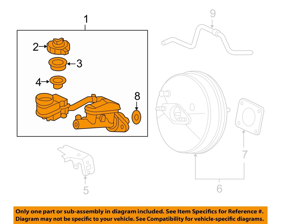 Cilindro maestro de freno usado se adapta a: Honda Civic 2007 1,8 L frenos de tambor traseros grado A Foto 3 de 4