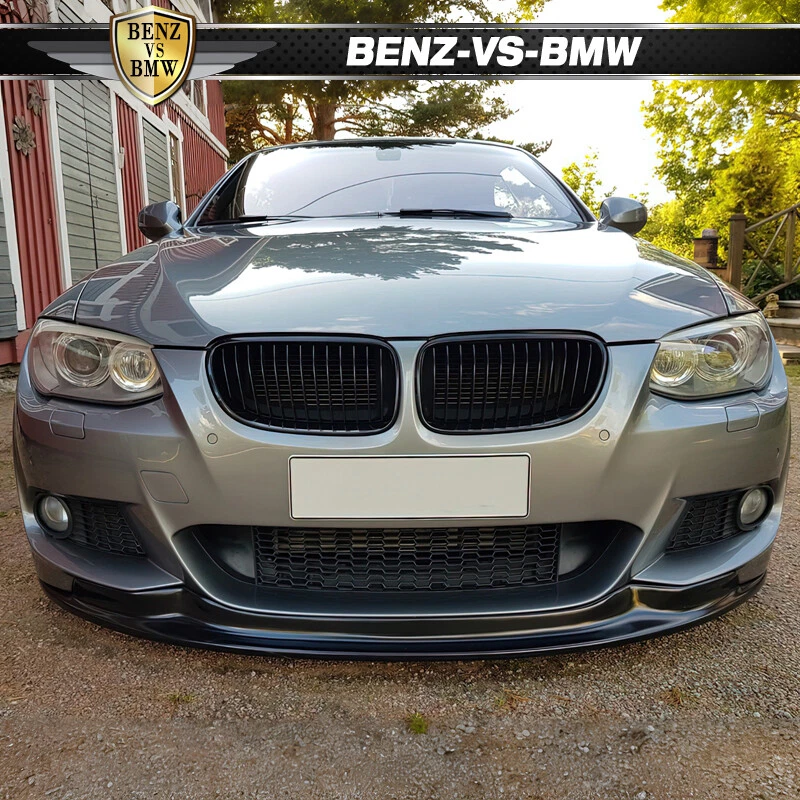 Fits 10-13 BMW E92 E93 3 Series 2-Door AK Style Front Bumper Lip Unpainted Black - Изображение 2 из 4