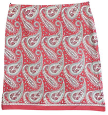 SK19233- NEW LIZ CLAIBORNE Womens Cotton Straight Pencil Skirt Paisley Multi 16