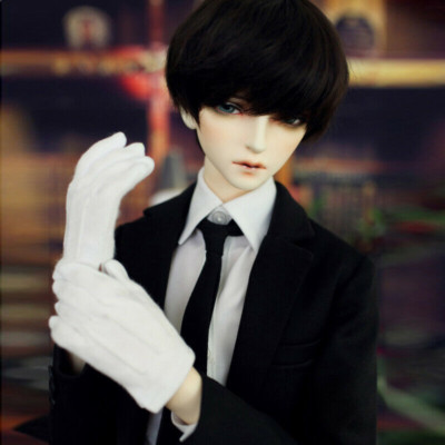 1/3 BJD Doll Full Set Male Resin Jointed Body Eyes Face up Wigs Coat Suit Shoes