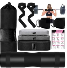 Gitz Barbell Pad Set-Upgraded High Quality Workout Complete set.