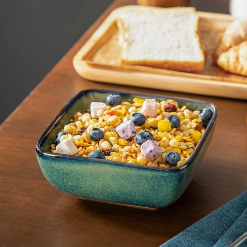 vancasso 12 teiliges Geschirrset Geschirr eckig Steingut Geschirrservice für 4 - Bild 9 von 29