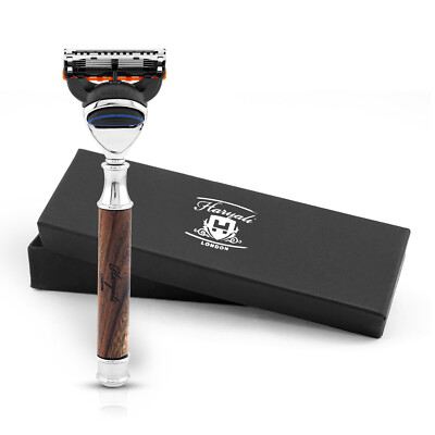 Holzrasierer 5 Kanten für Herren, Damenrasierer, Smart Grip Körper- & Bartrasierer