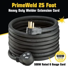 PrimeWeld Welder Extension Cord, SOOW Rated, 50 amp,250v NEMA 6-50 Welding Cable