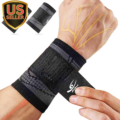 Wrist Brace Wrist Wraps Compression Wrist Strap, Wrist Support for Work Fitne...
