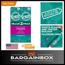 Fluoride-Free Peppermint Antiplaque & Whitening Toothpaste: 5.5 oz, Pack of 2