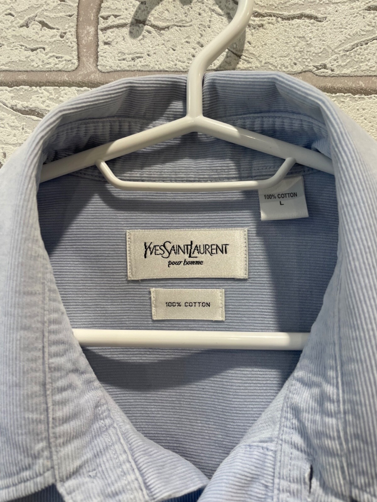 YSL Yves Saint Laurent Camicia Donna Velluto Sopracamicia Giacca Blu Taglia L M