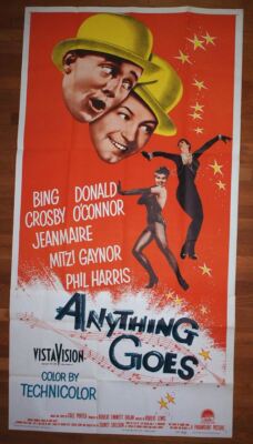 ANYTHING GOES (1956) 15915 Movie Poster Original U.S. 41x81 Folded Bing ...