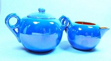 Brilliant Blue Lusterware Tea/Coffee Set Made In Japan Ca. 1940's 