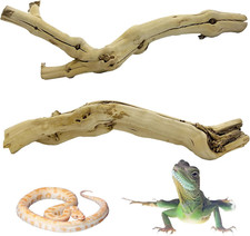 Reptile Branch Decor 2 Pack Snake Climbing Wood Branches Lizard Habitat Decorati