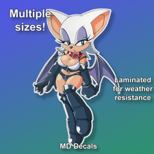 Rouge the Bat sticker, anime girl laminated glossy vinyl waterproof Sonic