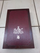 WMF  Besteck Besteckkasten Besteckkassette Holz Holzkassette edel 4 Teile Wappen