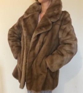 womens vintage faux fur coat