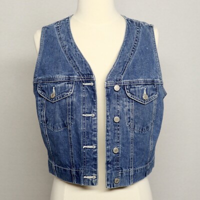 GAP women's denim vest, M, 100% cotton 