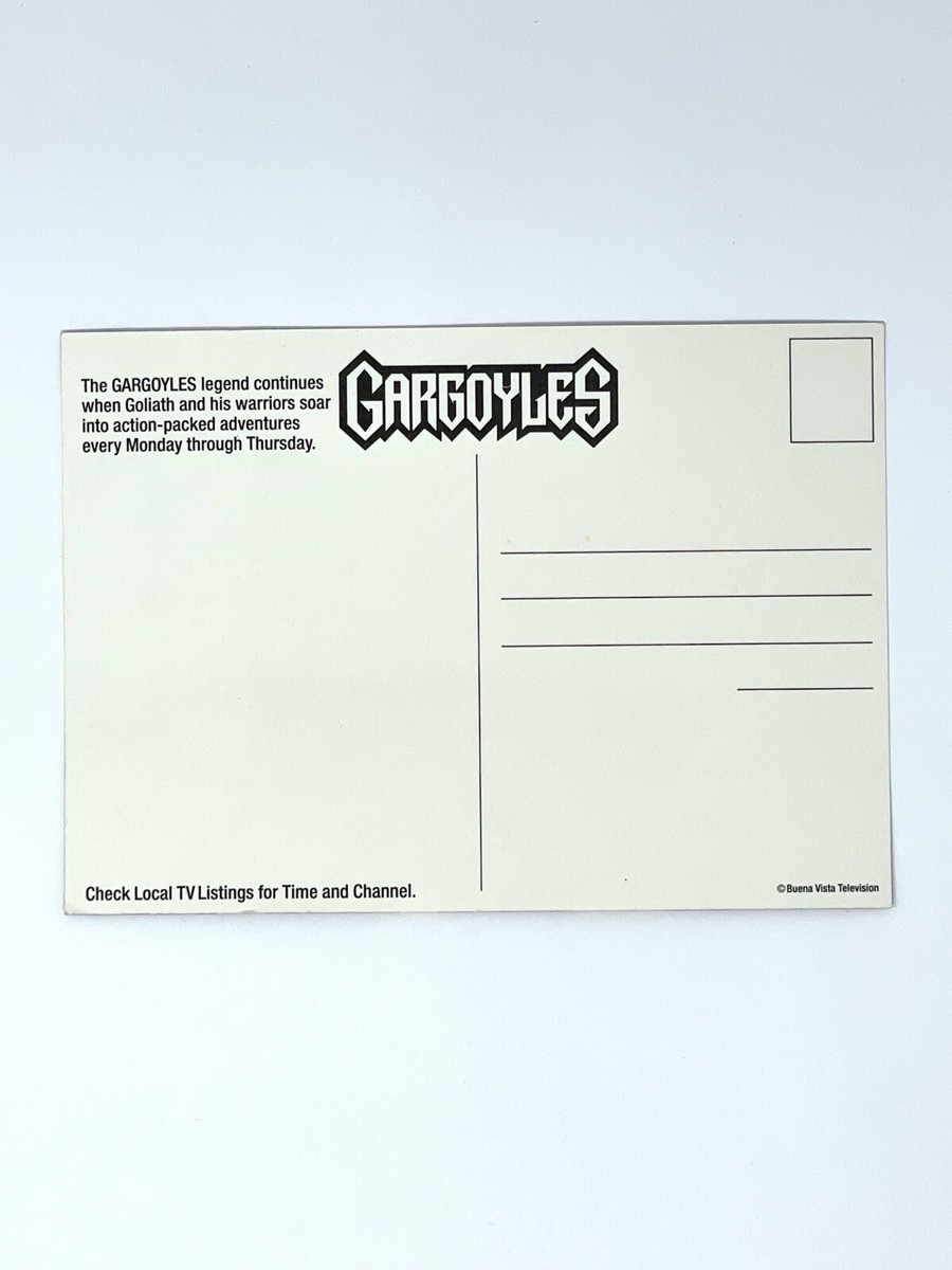 GARGOYLES TV Promo Postcard 1990s Disney Animation Buena Vista