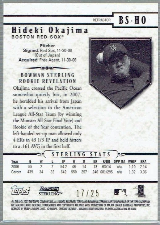 HIDECKI OKAJIMA - RC - # 17/25 - 2007 年 Bowman 纯银黑色折射器 #HO — 第 2/2 张图片