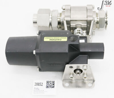 28852 SWAGELOK BALL VALVE W/ PNEUMATIC SPRING RETURN ACTUATOR