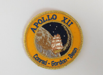 Patch Aufnäher 7,5 cm NASA Apollo XII 12 Mission Conrad/Gordon/Bean Vintage