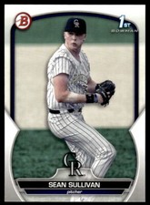 2023 Bowman Draft #BD-88 Sean Sullivan Colorado Rockies Baseball