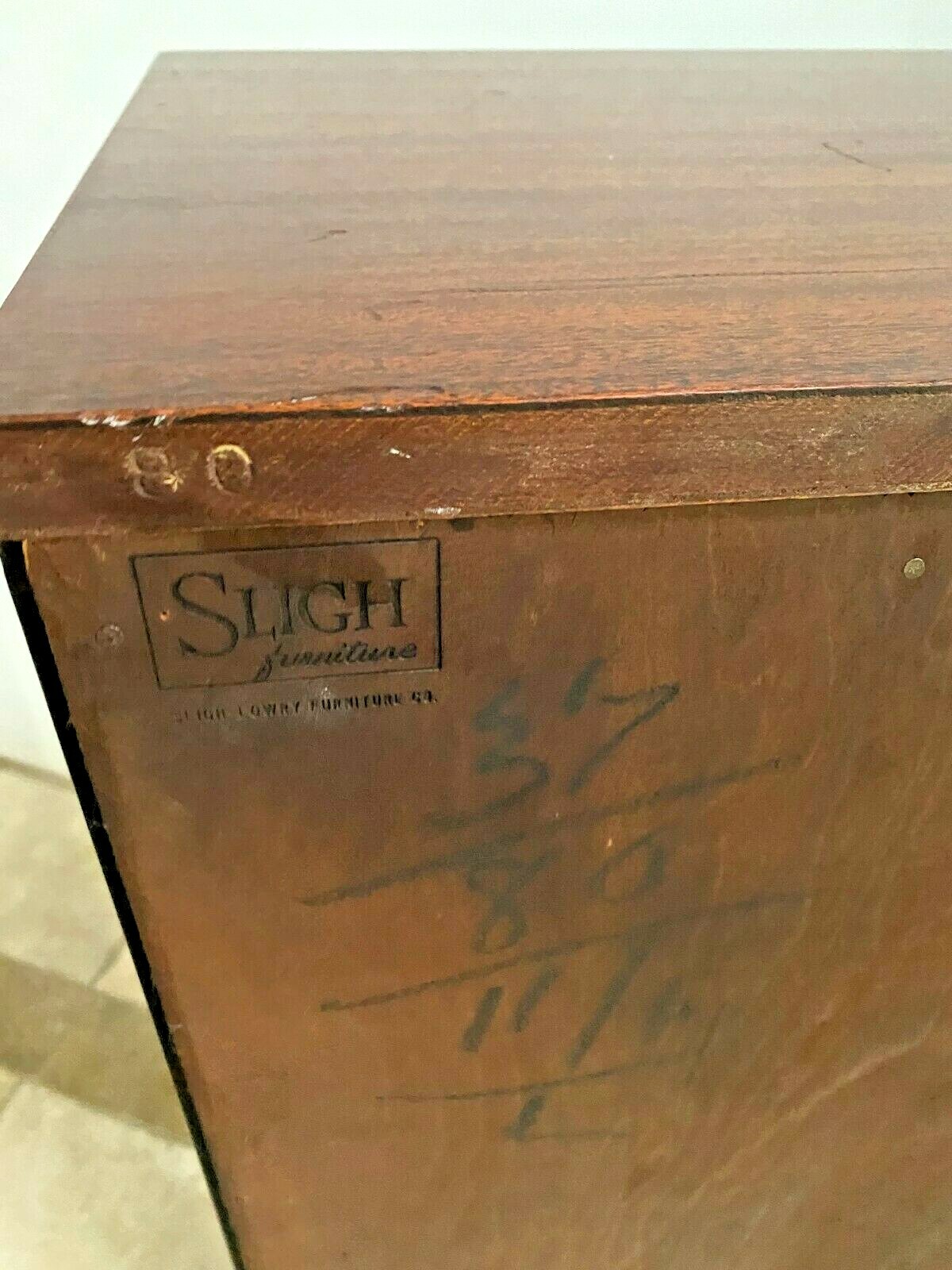 Mid Century Sligh Lowry Bookcase Slimline Two adjustable shelves Walnut 1B